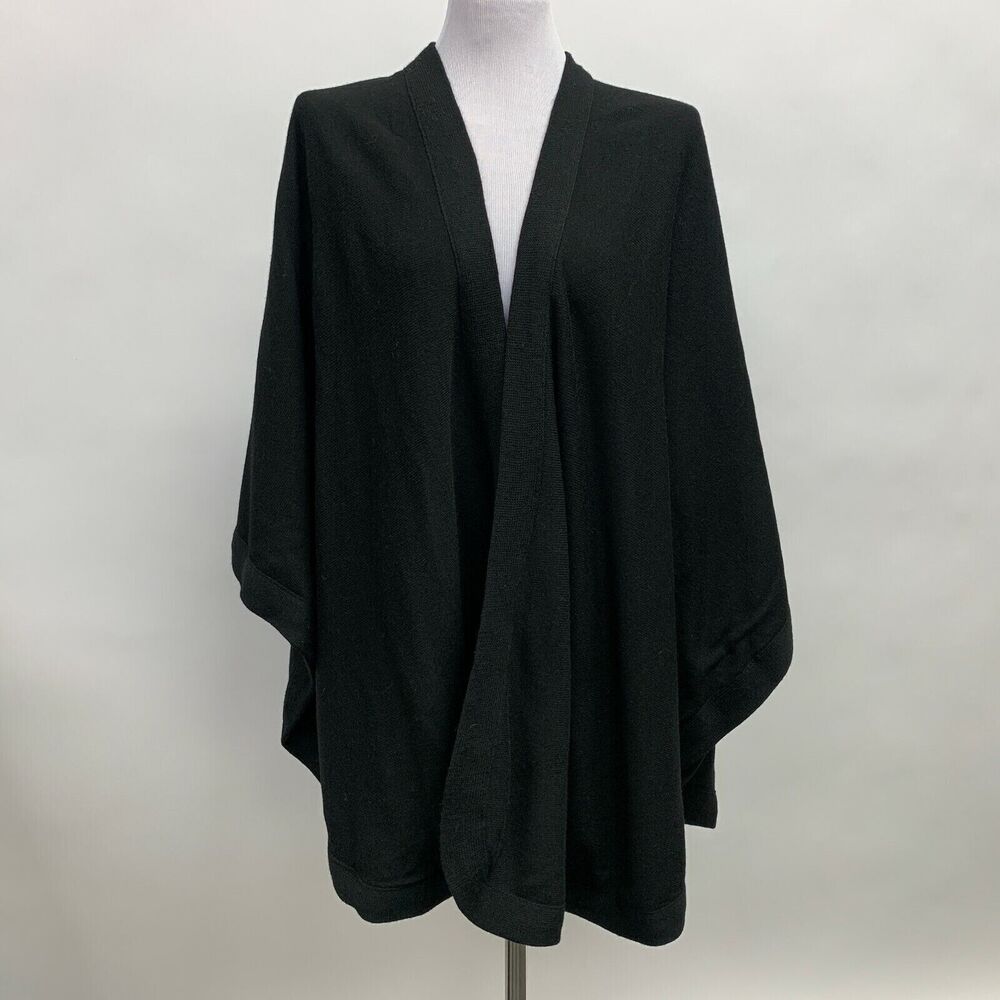 Nordstrom Women's Sweater Shawl Wrap One Size Black NWT‎